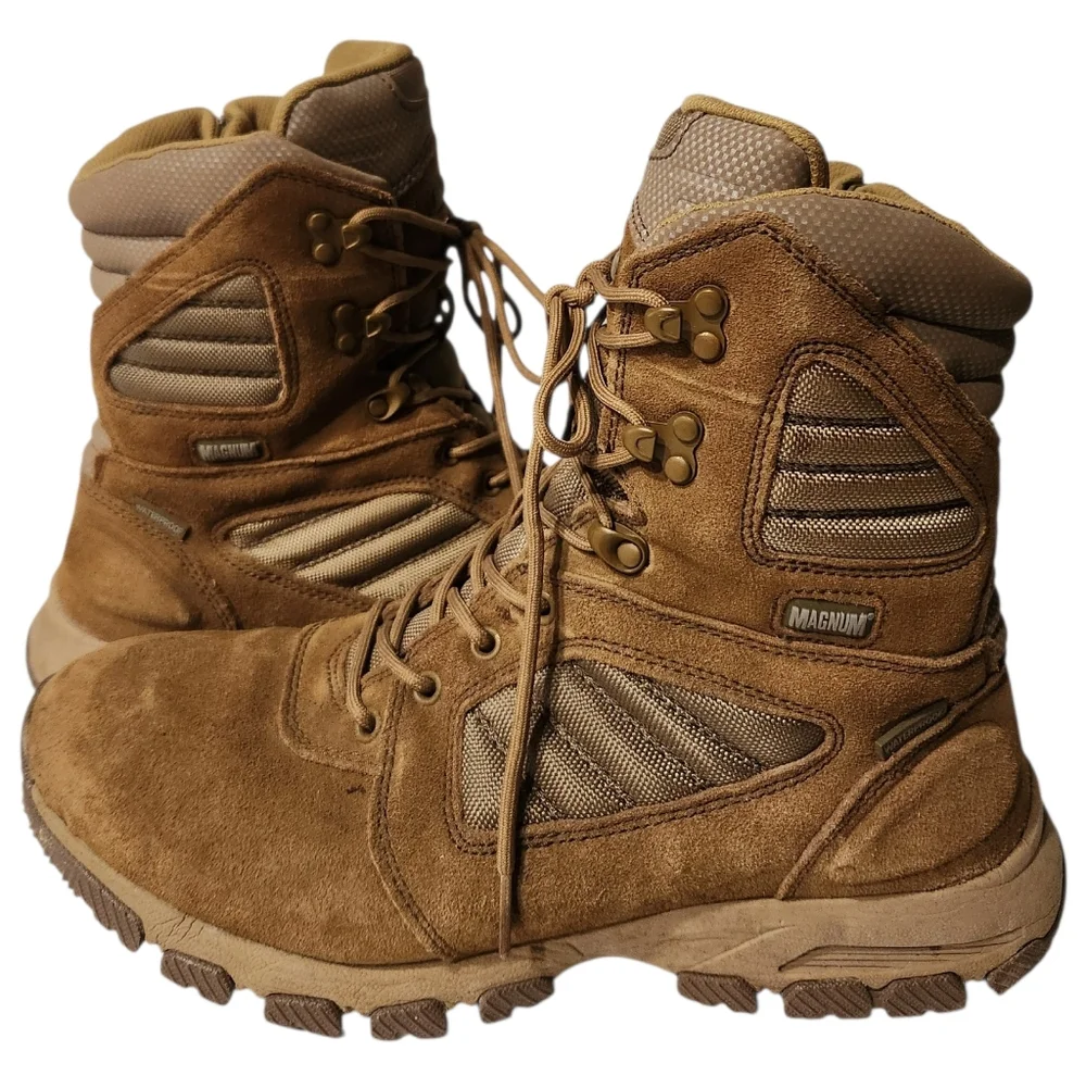 Magnum Response lll Suede Lace-Up Side-Zip Tactical Duty Boots Size 11M EUC
